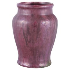 Søren Kongstrand (1872-1951) Danish ceramicist. Vase with matte and shiny glaze.