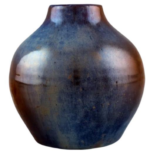 Søren Kongstrand, Denmark, Round Vase in Glazed Stoneware, 1920s