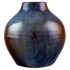 Søren Kongstrand, Denmark, Round Vase in Glazed Stoneware, 1920s