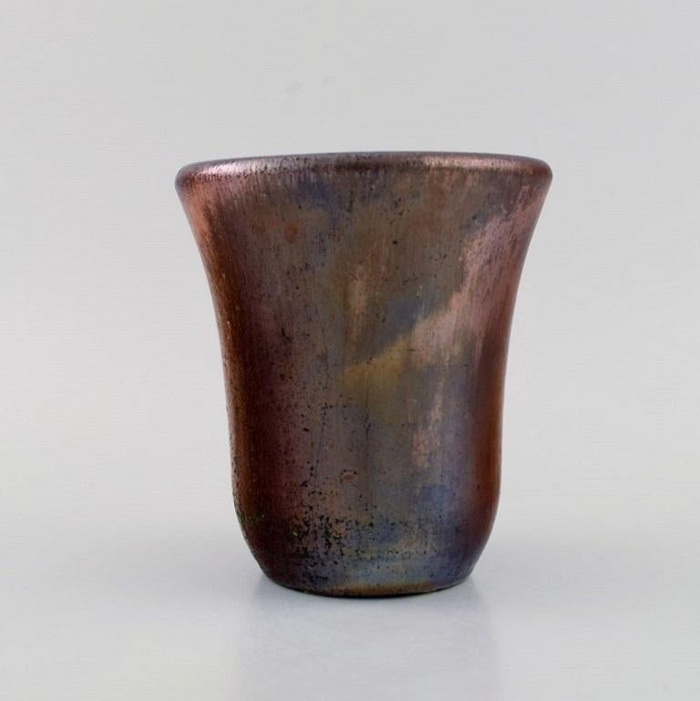 Søren Kongstrand, Dänemark, Vase aus glasiertem Steingut, 1920er Jahre (Art déco) im Angebot