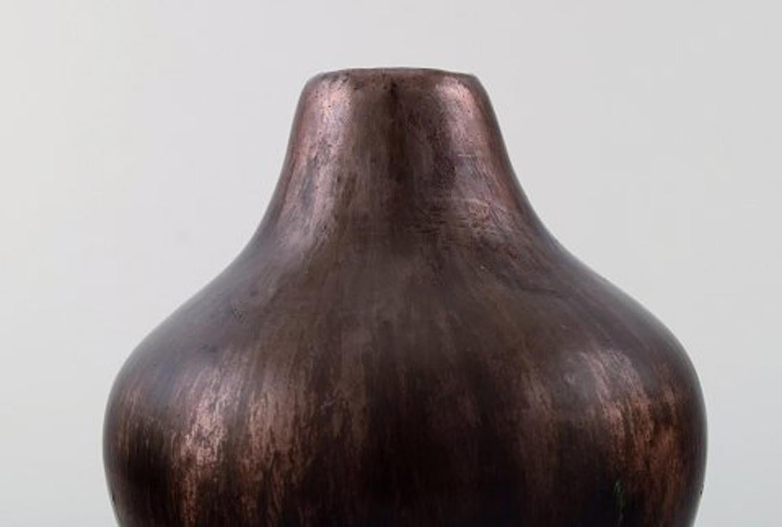 Art Deco Søren Kongstrand '1872-1951' Denmark Vase in Luster Glaze
