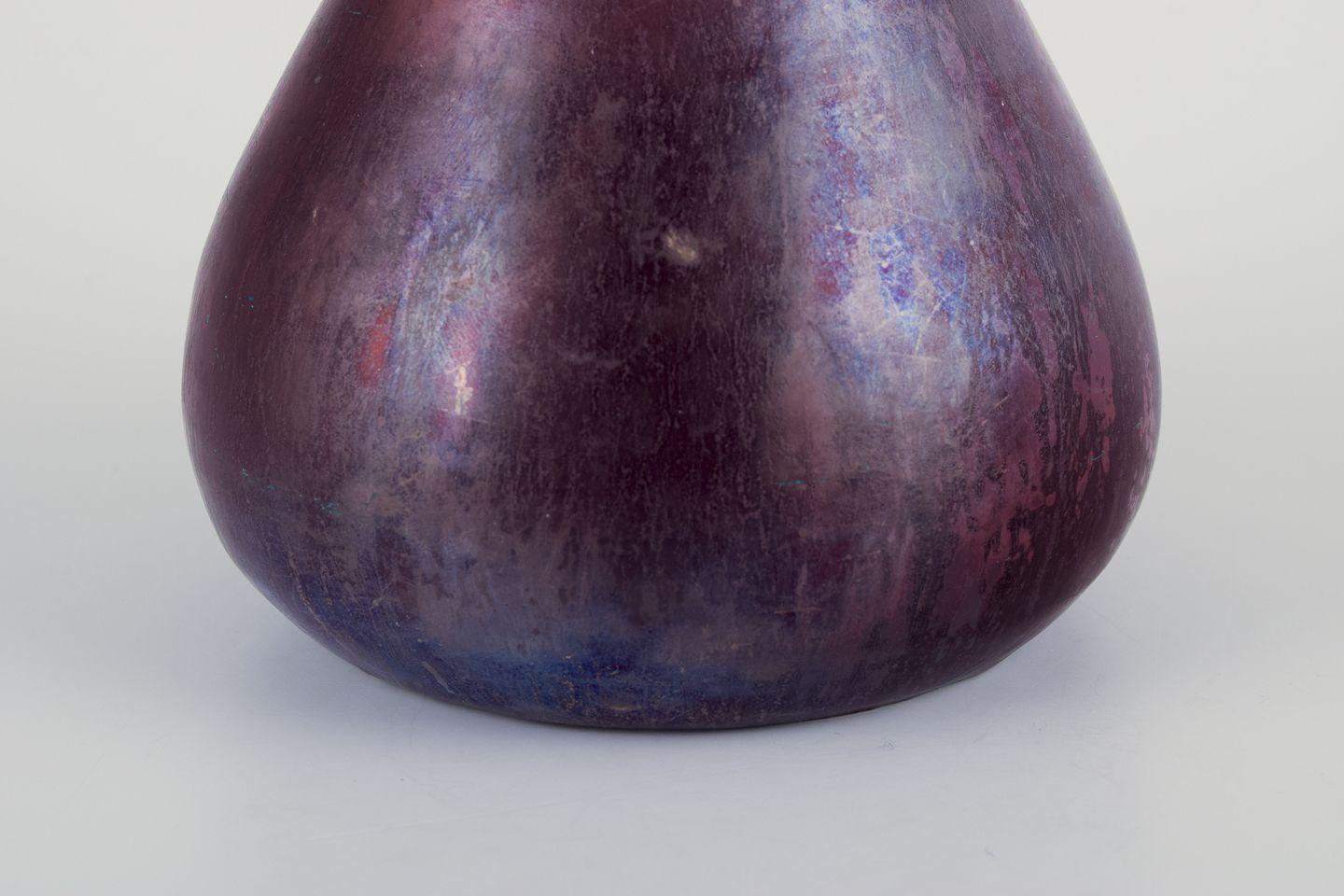 Søren Kongstrand, Danish ceramicist. Unique vase with shiny glaze. Ca. 1920 Glaseado en venta