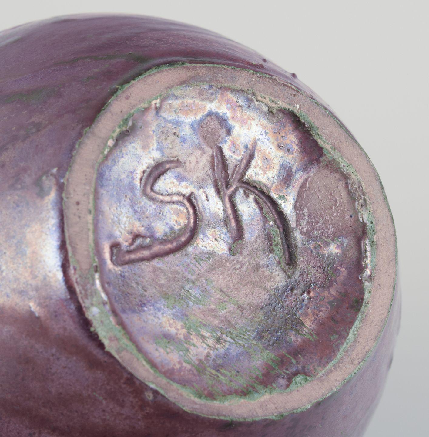 Inizio XX secolo Søren Kongstrand, ceramista danese. Vaso con smalto a lustro. Circa 1920 in vendita