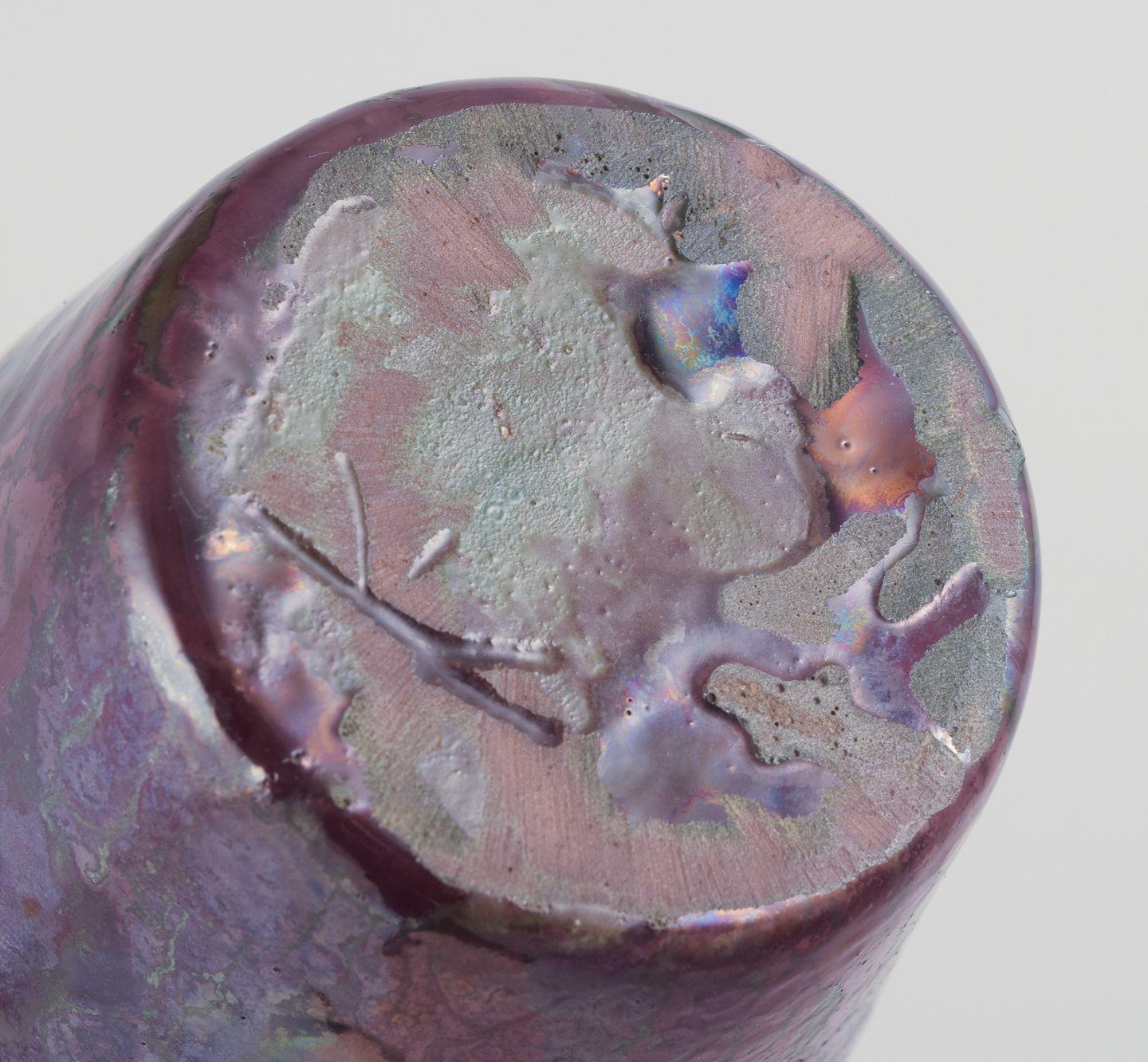 Ceramica Søren Kongstrand, ceramista danese. Vaso con smalto a lustro. Circa 1920 in vendita