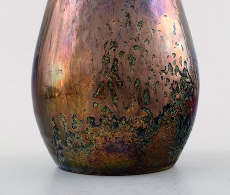 Soren Kongstrand Denmark Vase In Luster Glaze At 1stdibs