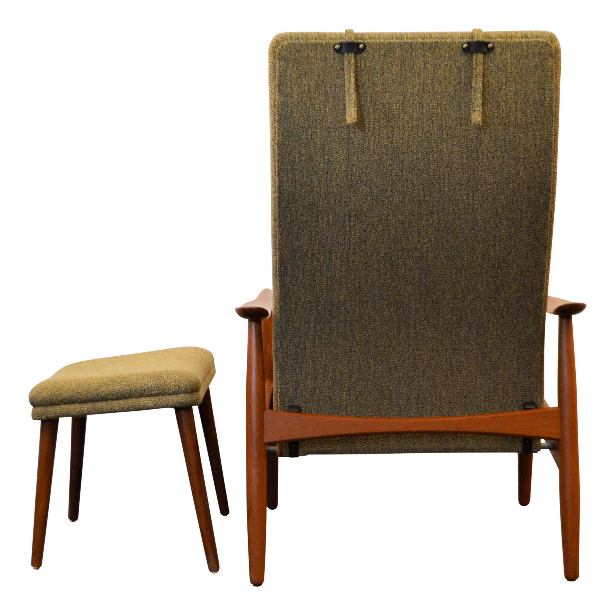 Søren Ladefoged Teak Lounge Chair and Matching Ottoman 6