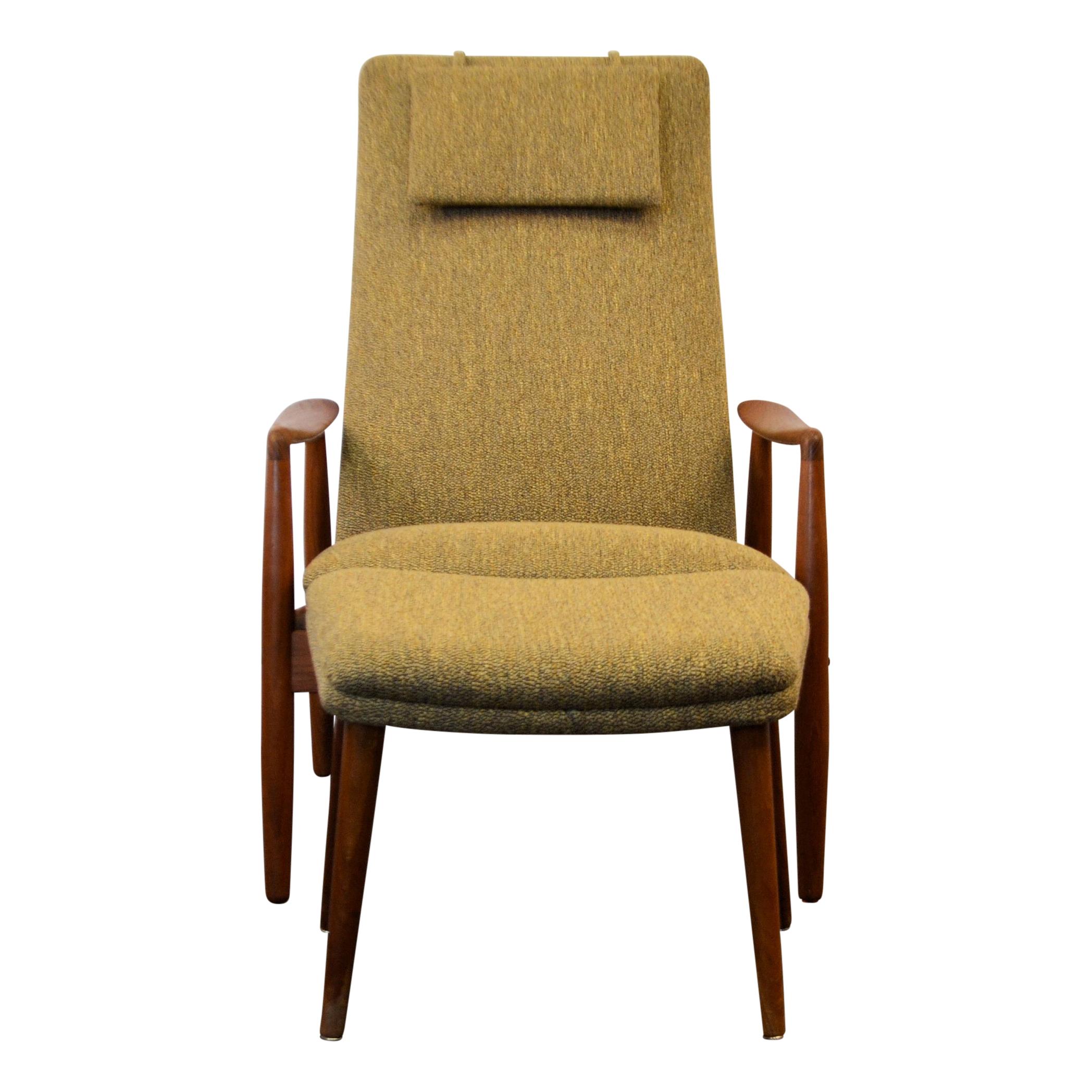 Danish Søren Ladefoged Teak Lounge Chair and Matching Ottoman