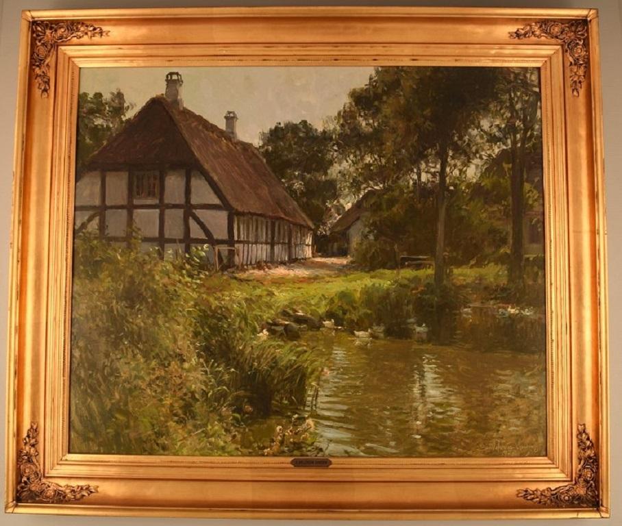 Søren Melchior Hansen (1908-1977), Denmark. Oil on board. Danish summer country scenery. Dated 1972.
The board measures: 72 x 59 cm.
The frame measures: 7.5 cm.
In excellent condition.
Signed and dated.