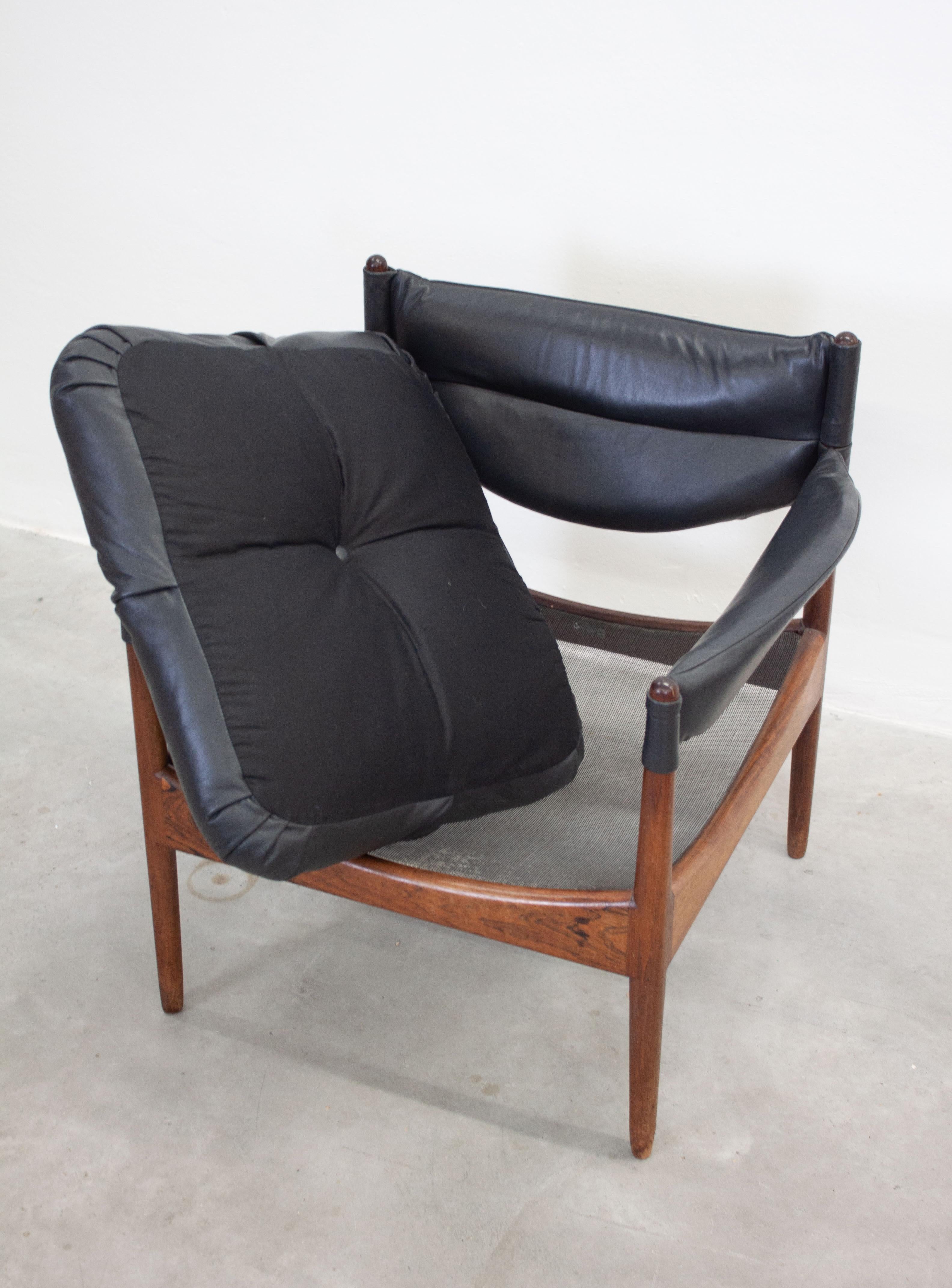 Leather Søren Willadsen Modus Lounge Chair by Kristian Vedel