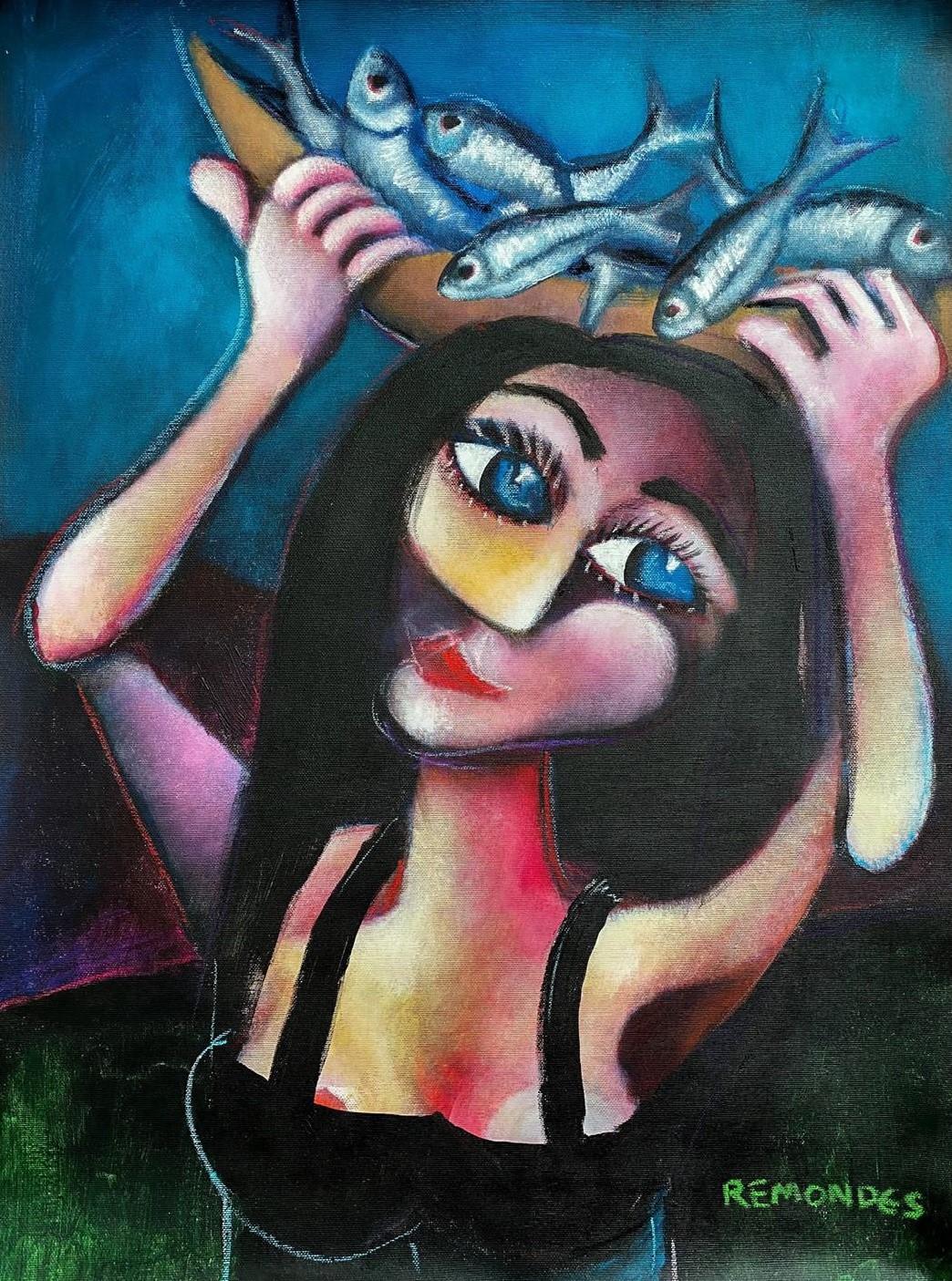 A Peixeira - Painting by Sérgio Remondes