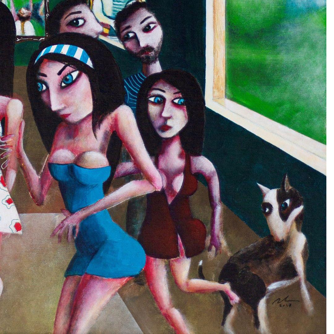 As Meninas - Contemporary Painting by Sérgio Remondes