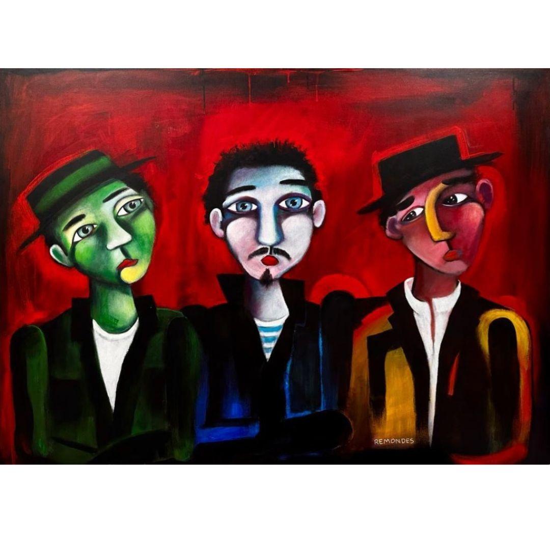 Mr. Green, Mr. White und Mr.Black – Painting von Sérgio Remondes