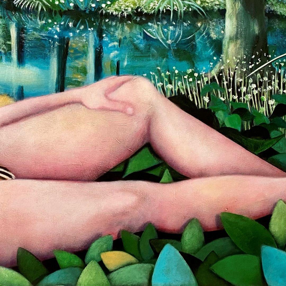 La nymphes du printemps - Contemporain Painting par Sérgio Remondes