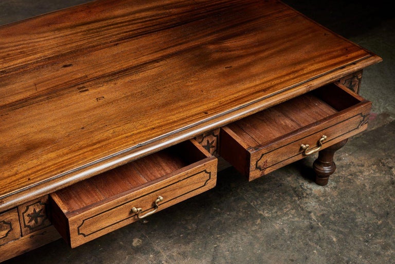 Sri Lankan Coffee Table with Drawers For Sale at 1stDibs