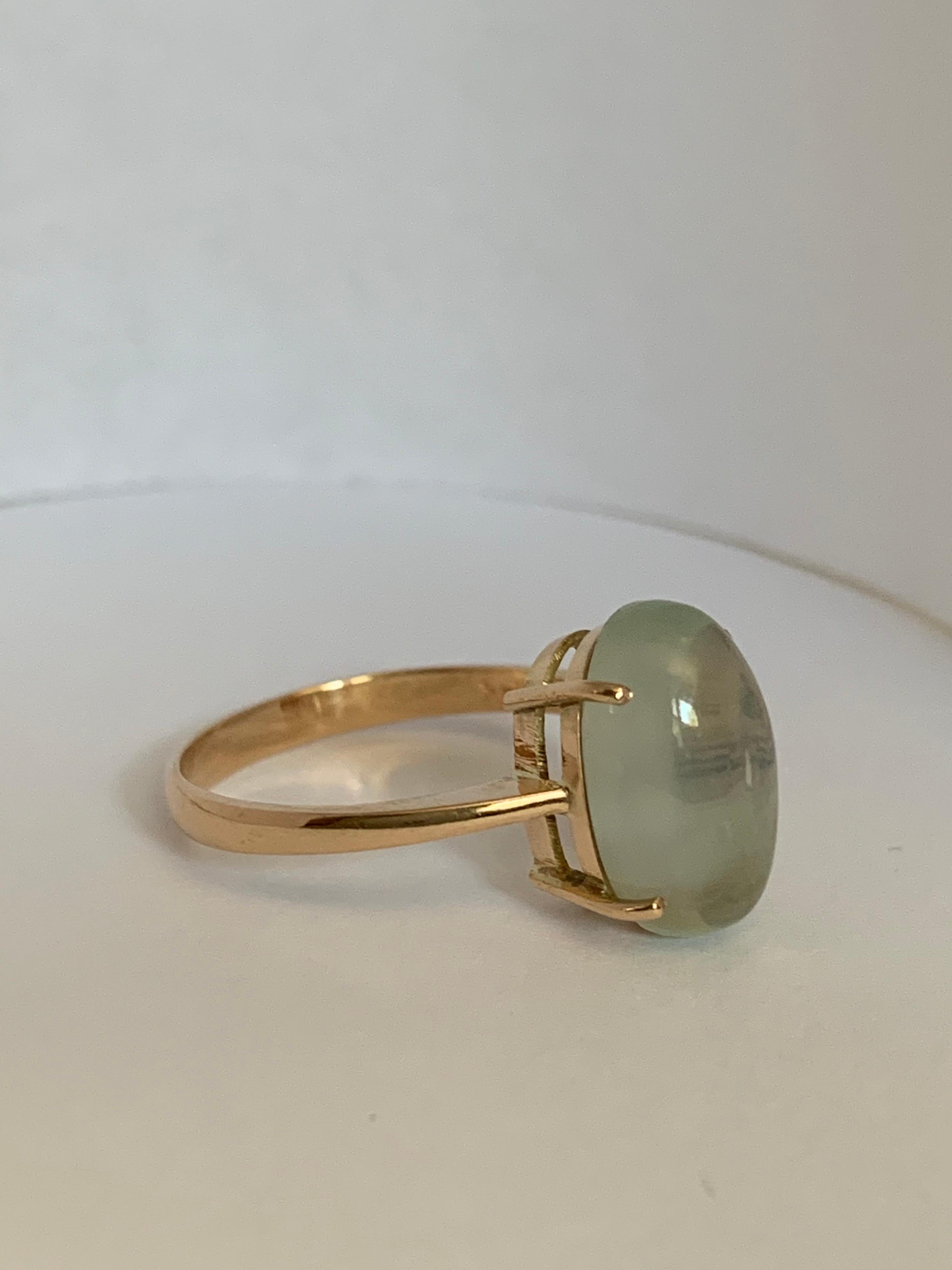 Sri Lanka Mondstein Gelbgold Ring (Kunsthandwerker*in)