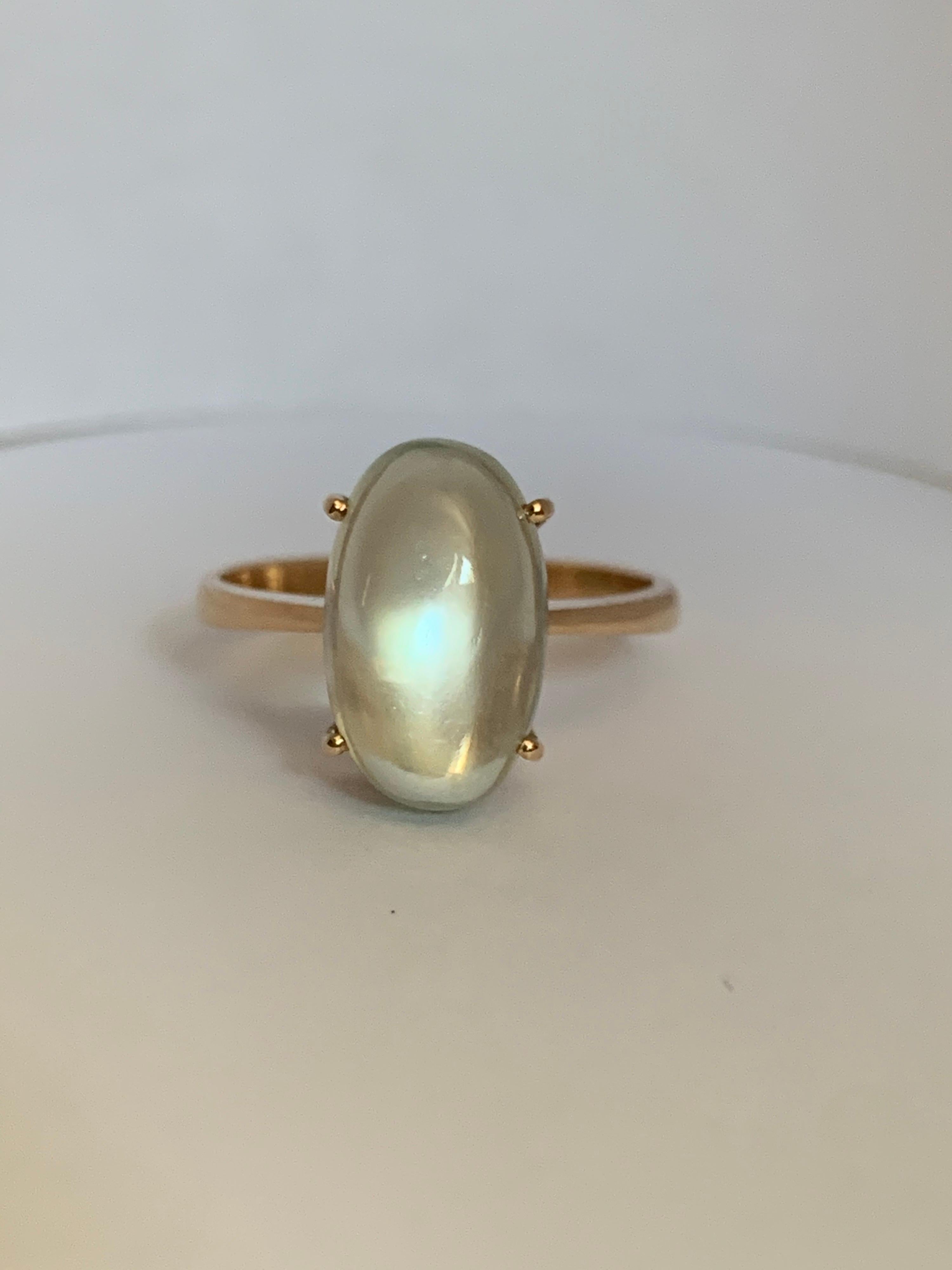 Sri Lanka Mondstein Gelbgold Ring 3
