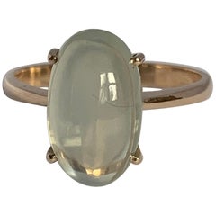 Sri Lankan Moonstone Yellow Gold Ring