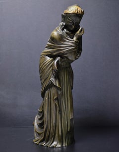 Sridevi East Asian Hindu Deity Goddess bronze Figurine Antique 18th-19th century