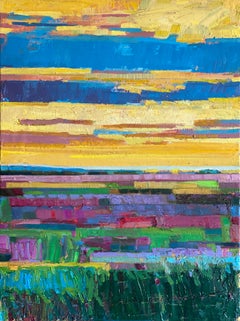 Macaw Fields, Abstract Oil Painting