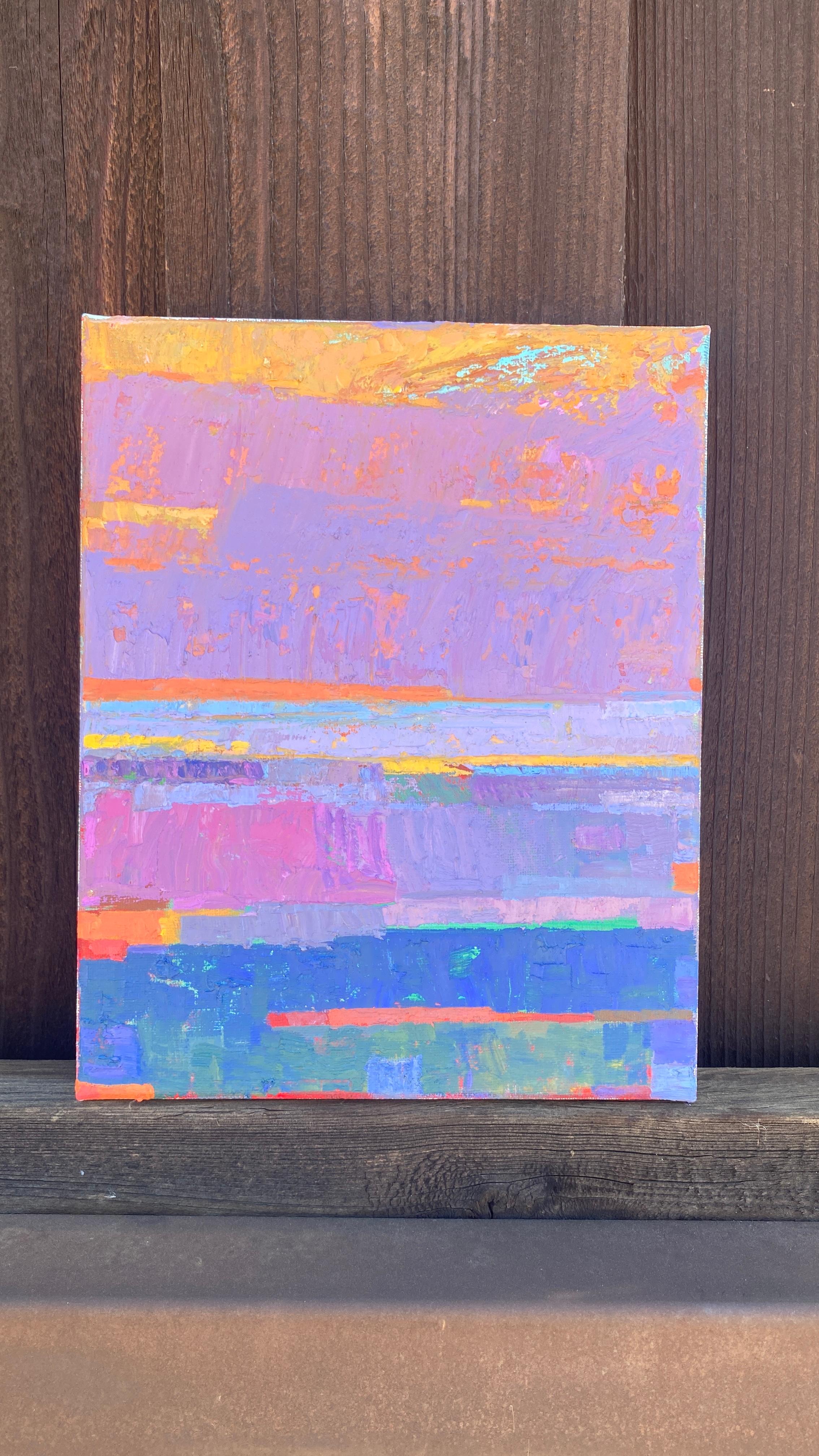 Nuvole viola, pittura a olio astratta - Painting Astratto di Srinivas Kathoju