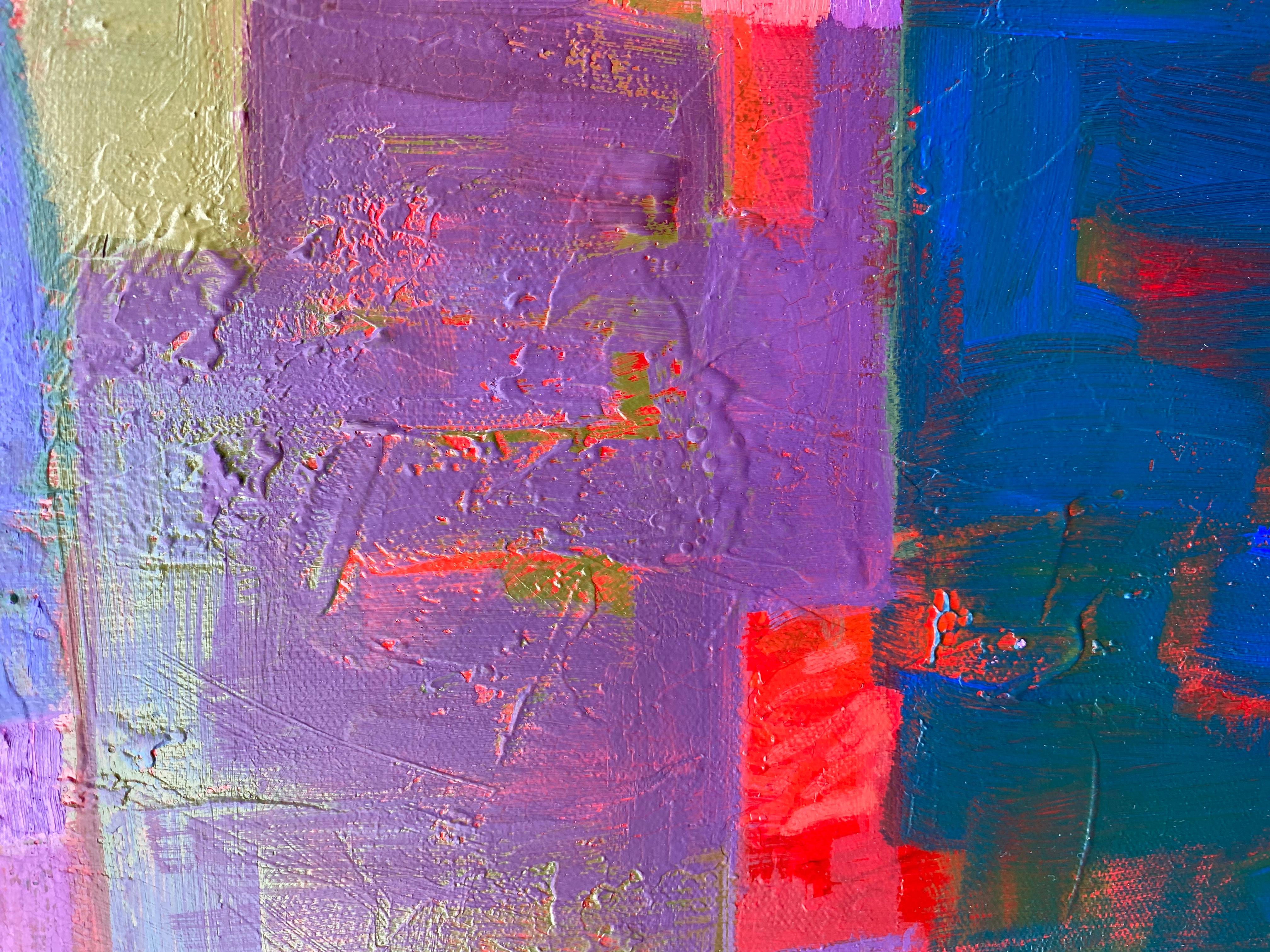 <p>Artist Comments<br>A warm and vibrant sunset abstraction dominated by varying shades of purple and pink. 