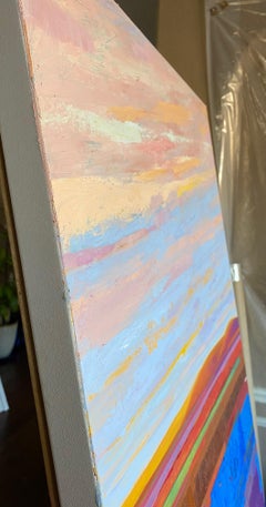 The Purple Mountains, Abstract Oil Painting