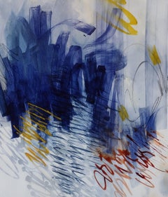 Writings I - Abstract Original Acrylic Painting on Paper 2022