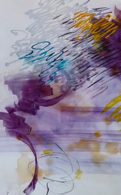 Writings II - Abstract Original Acrylic Painting on Paper