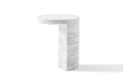 White Marble Side Table, S.R.O Collection
