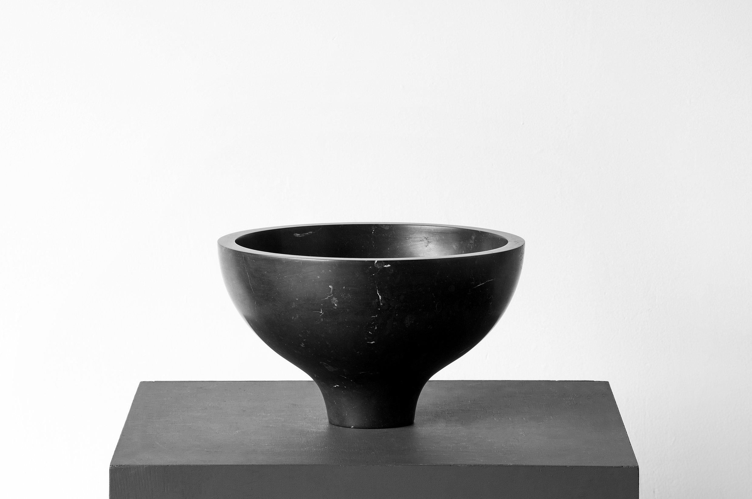 Mexican S.R.O. Rito Black Marble Vessel #3 ( Large ) by EWE Studio For Sale