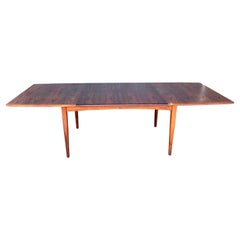 Srtiking X Large Rosewood Extendable Danish Modern Dining Table