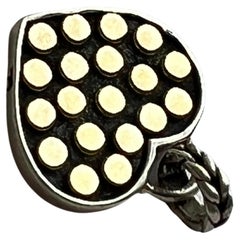 SS/18K Sterling Silver and 18 Yellow Gold Dot Heart Pendant John Hardy