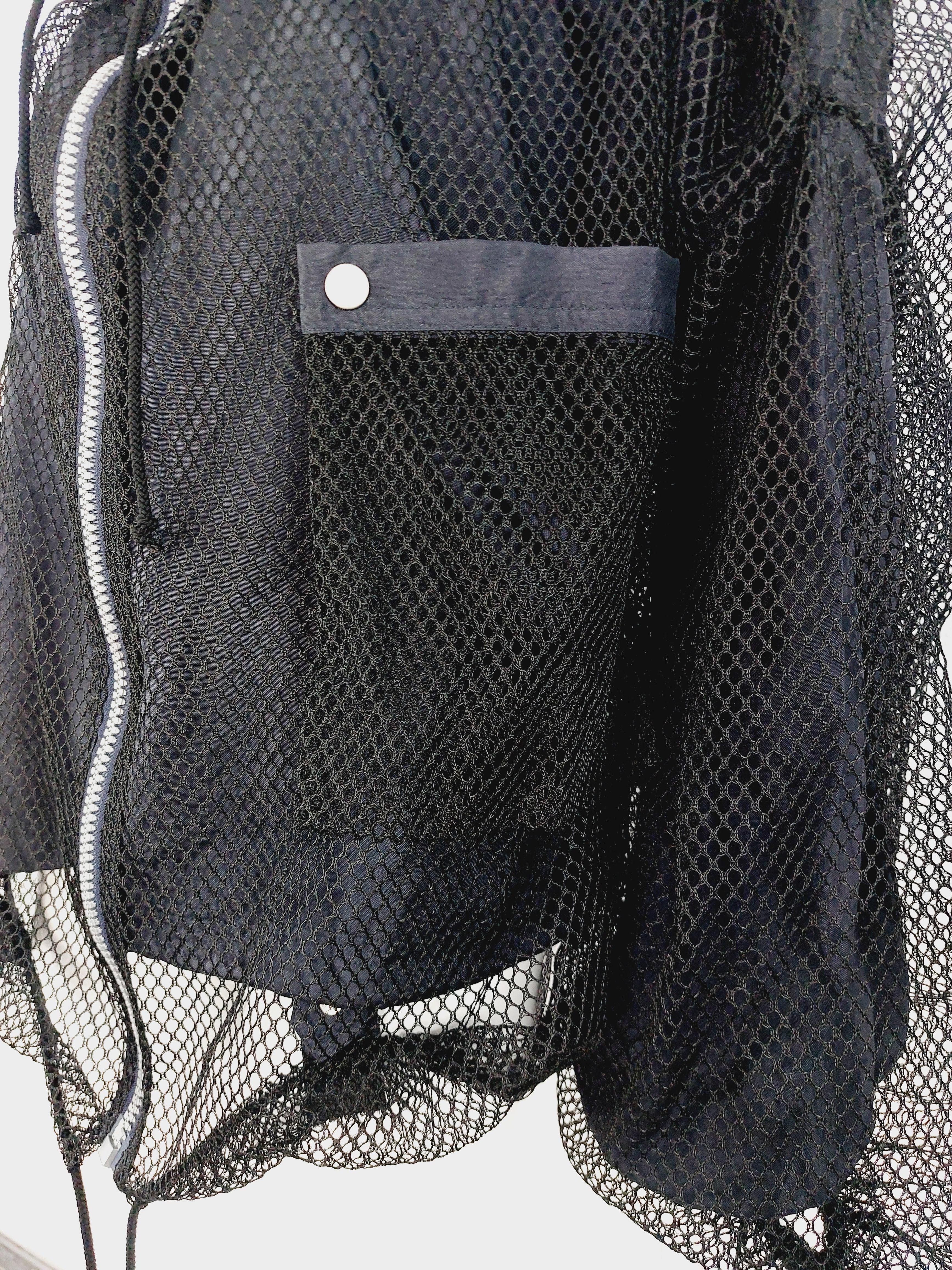 SS 1992 Runway Issey Miyake Double Layered Mesh Fishnet Net Tactical Nylon Cargo In Excellent Condition For Sale In PARIS, FR