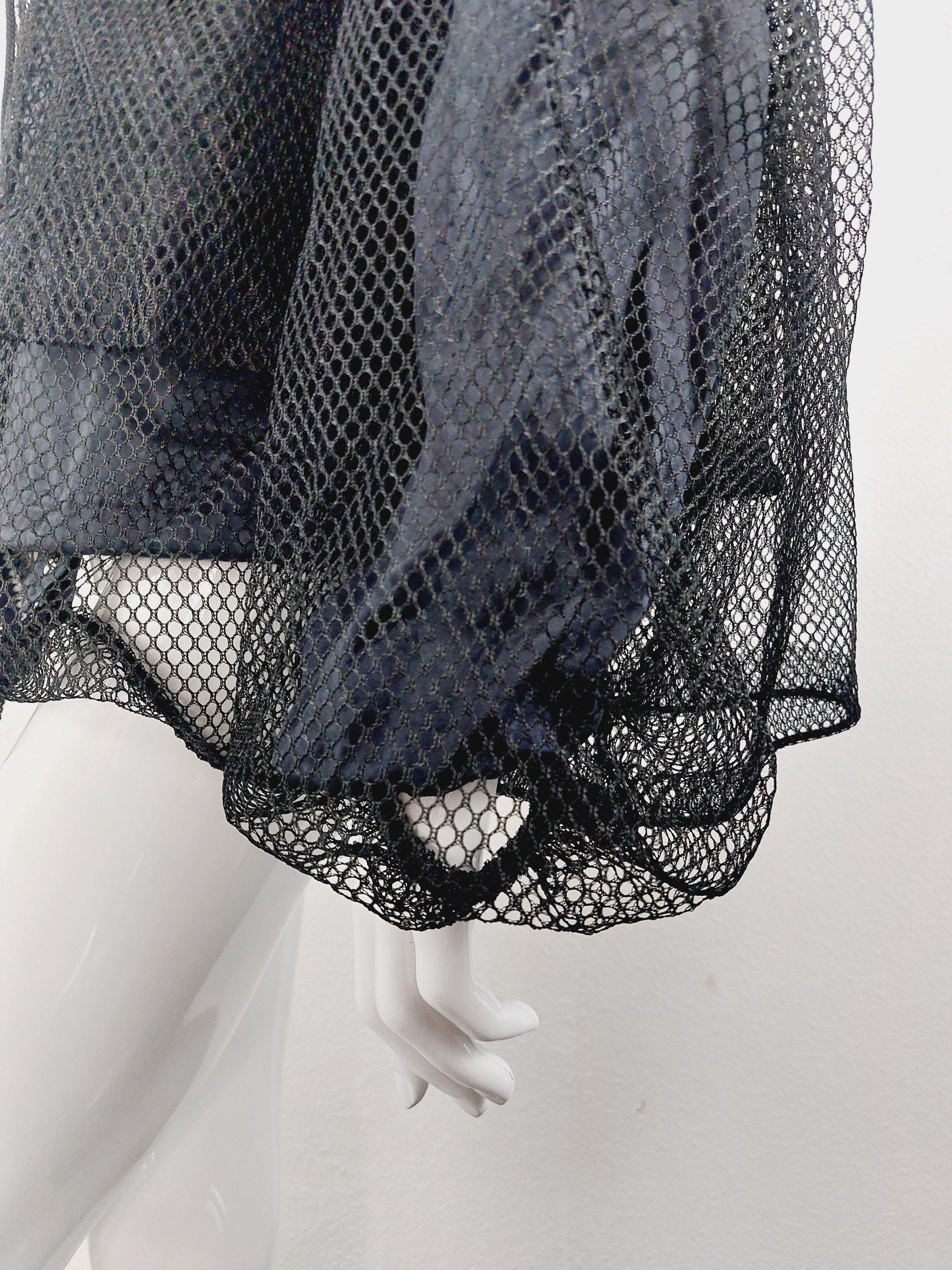SS 1992 Runway Issey Miyake Double Layered Mesh Fishnet Net Tactical Nylon Cargo For Sale 5