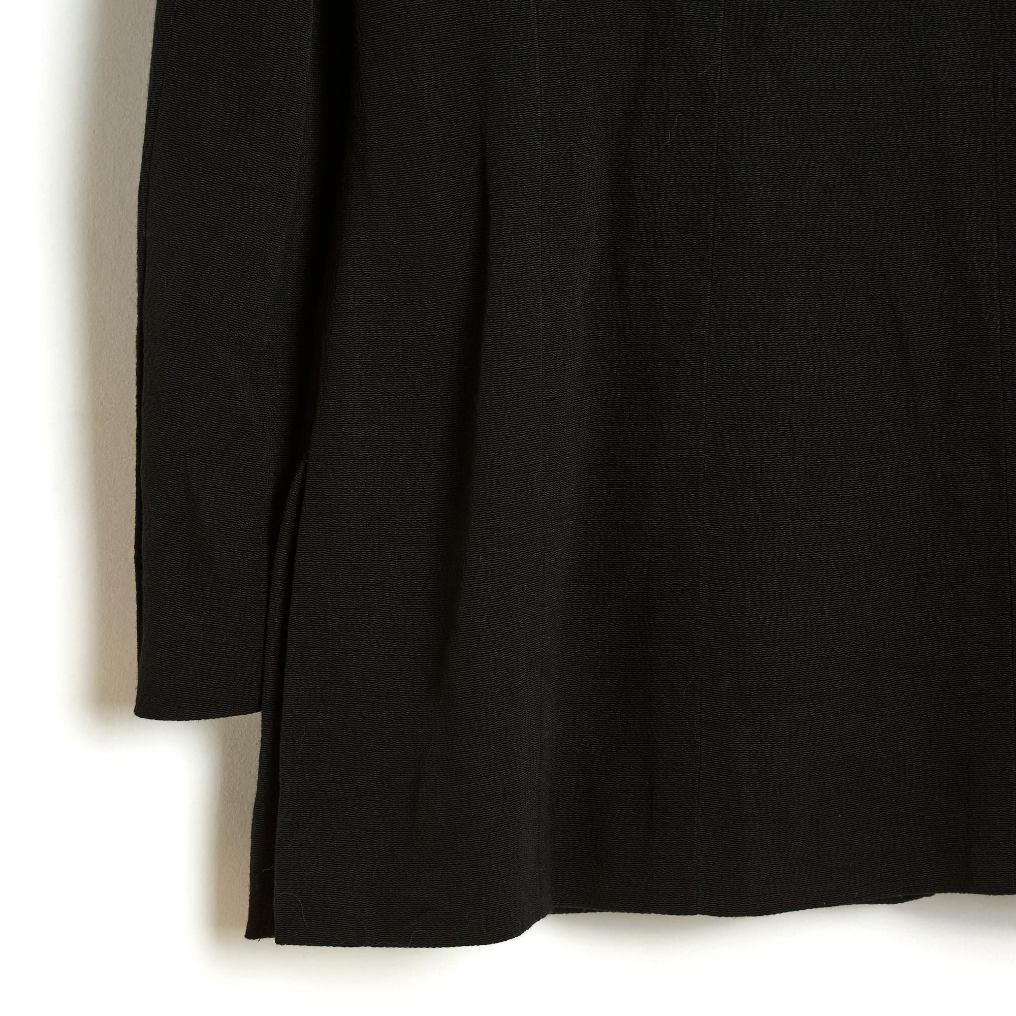 SS 1993 Chanel black crepe blazer FR42 1