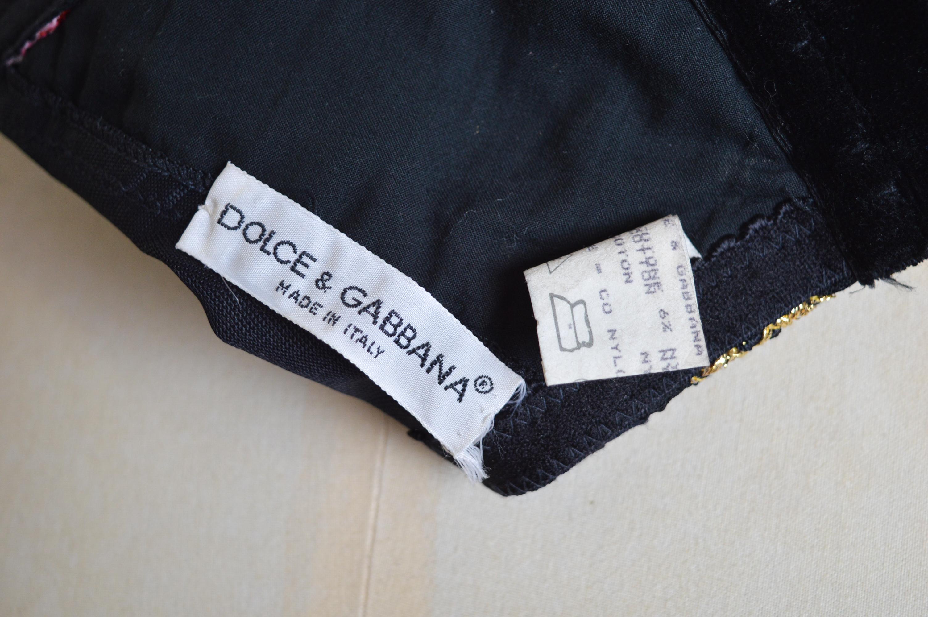 SS 1993 DOLCE & Gabbana Camicetta ricamata con corsetto in vendita 1
