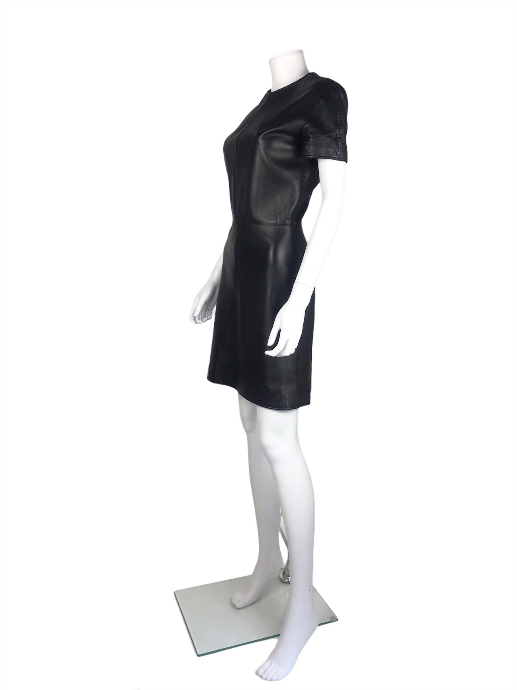 SS 1996 Gianni Versace Leather Dress Small / Shot by Richard Avedon  In Good Condition For Sale In Paris, FR