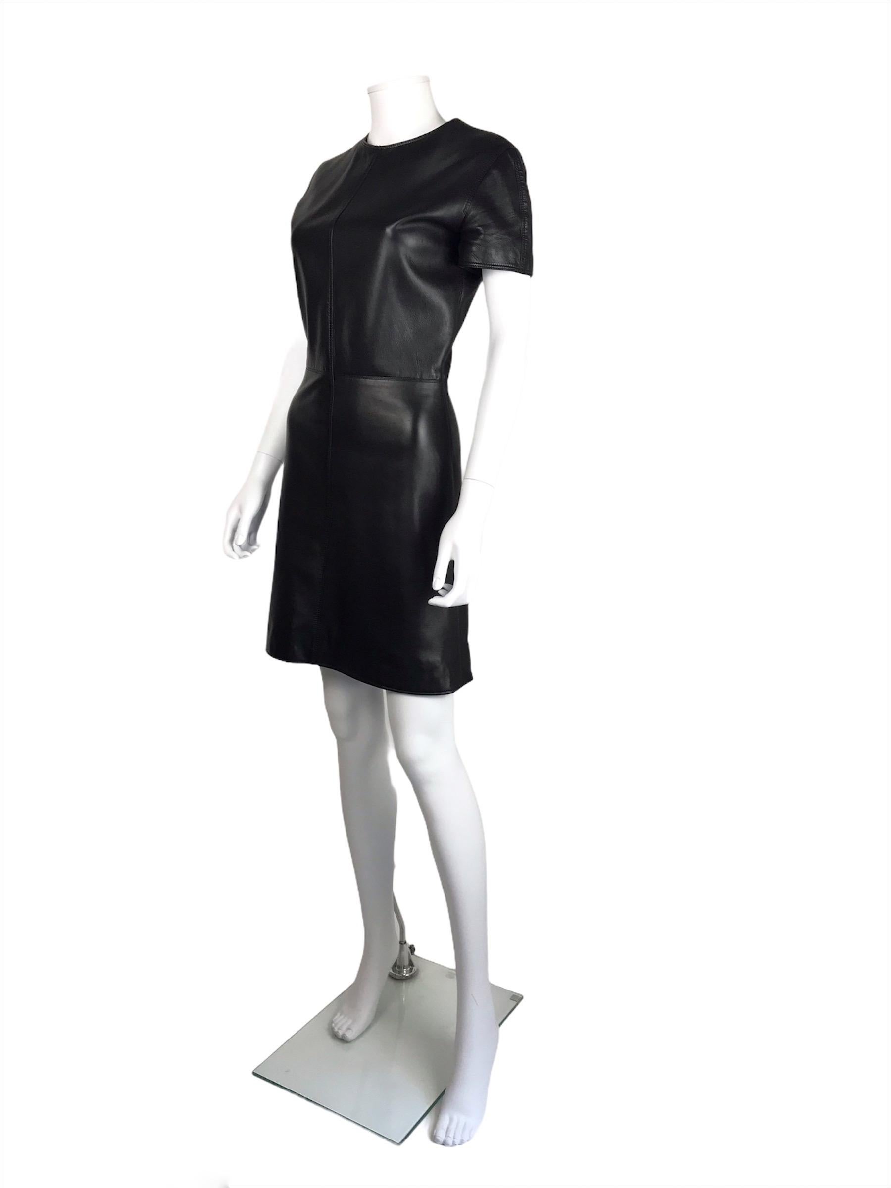 Women's SS 1996 Gianni Versace Leather Dress Small / Shot by Richard Avedon  For Sale