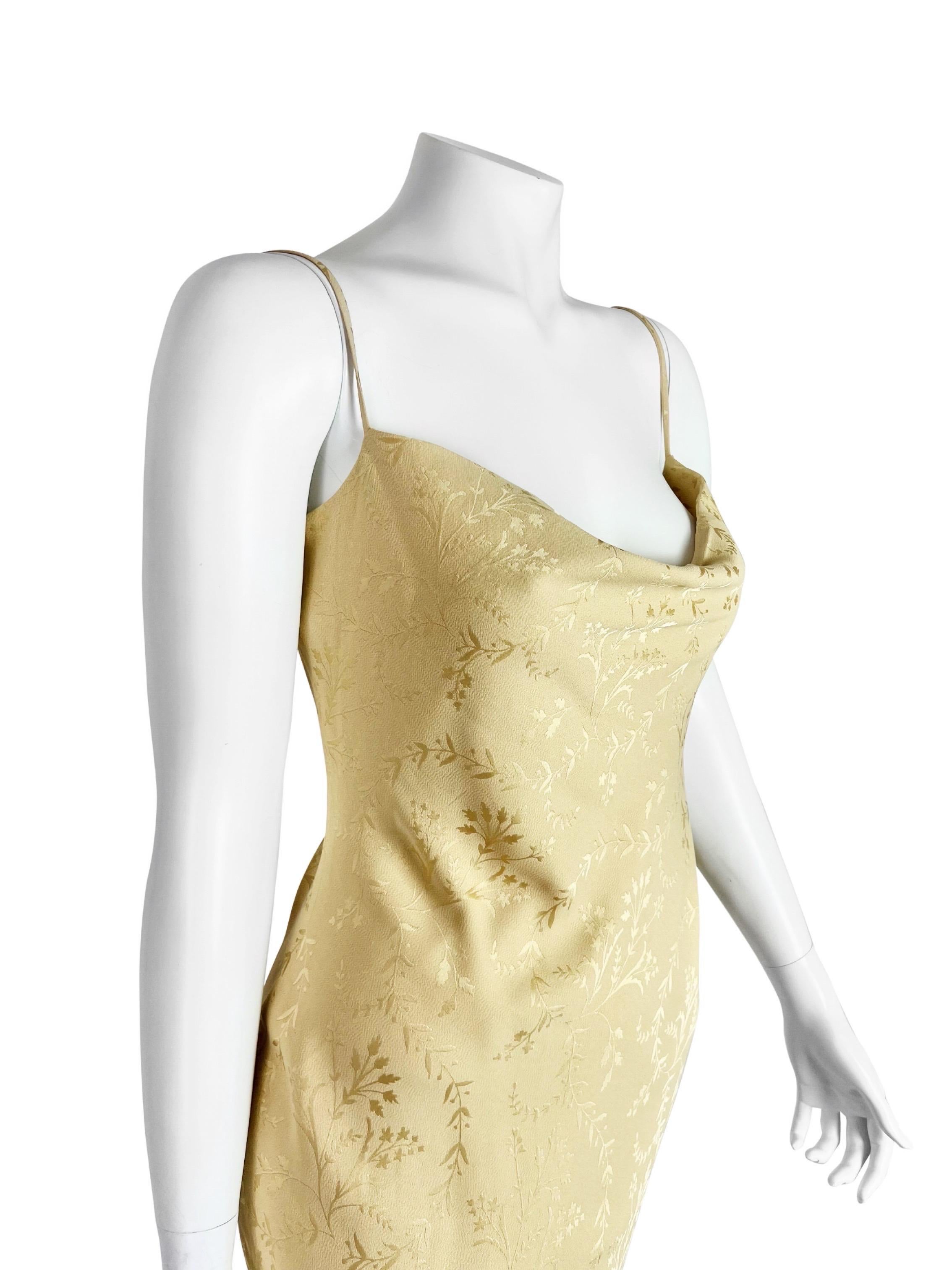 Beige SS 1998 Dior by John Galliano Jacquard Gown For Sale