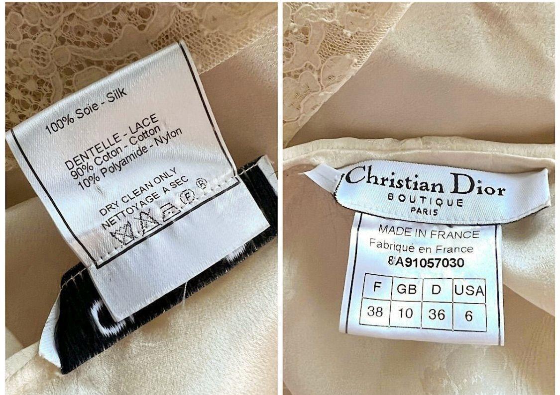 SS 1998 Dior Christian Dior & John Galliano Kimono de seda con encaje Capa Bata Boudoir S en venta 7