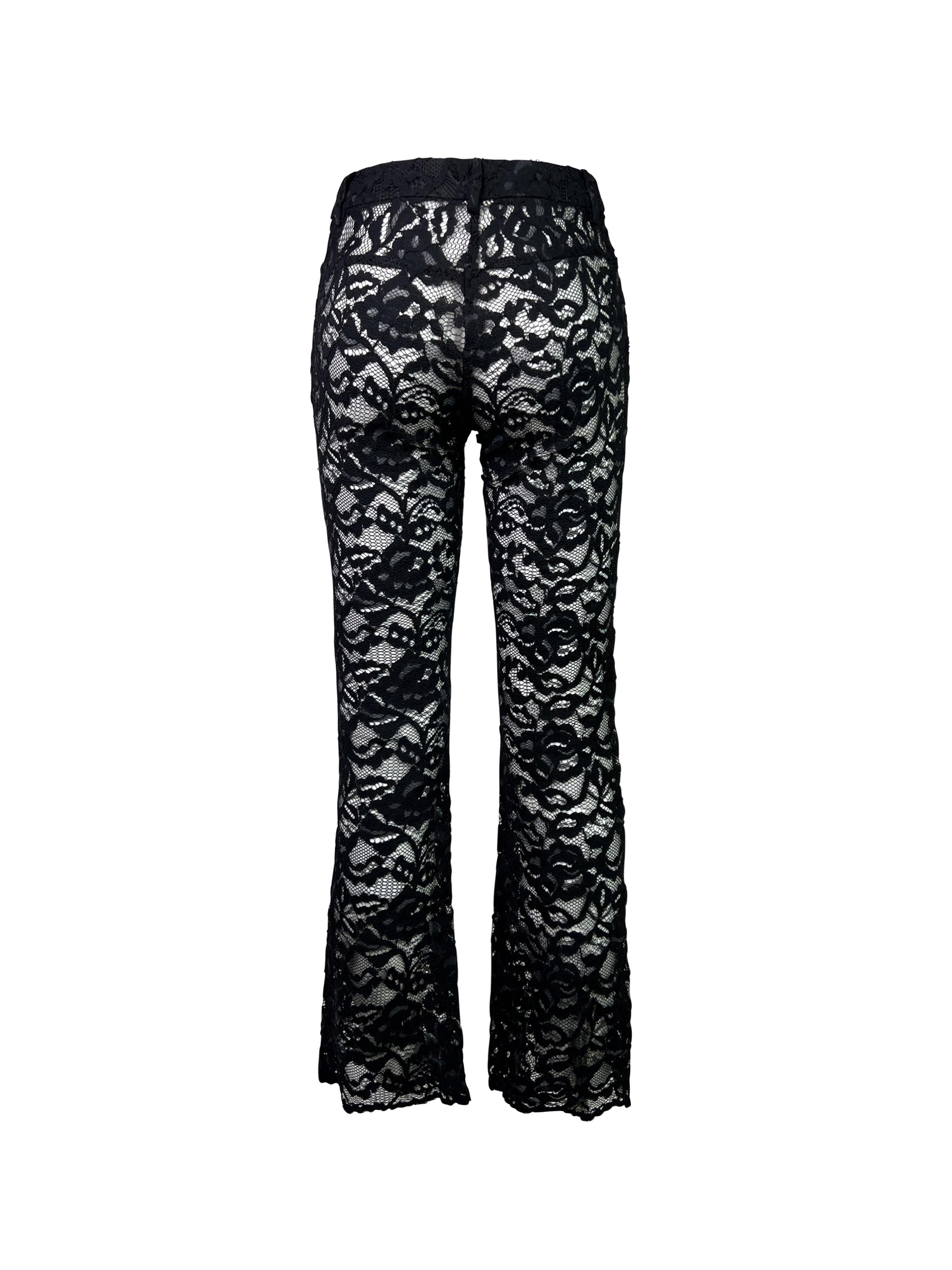 SS 1999 Alexander McQueen Lace Trousers In Excellent Condition In Prague, CZ