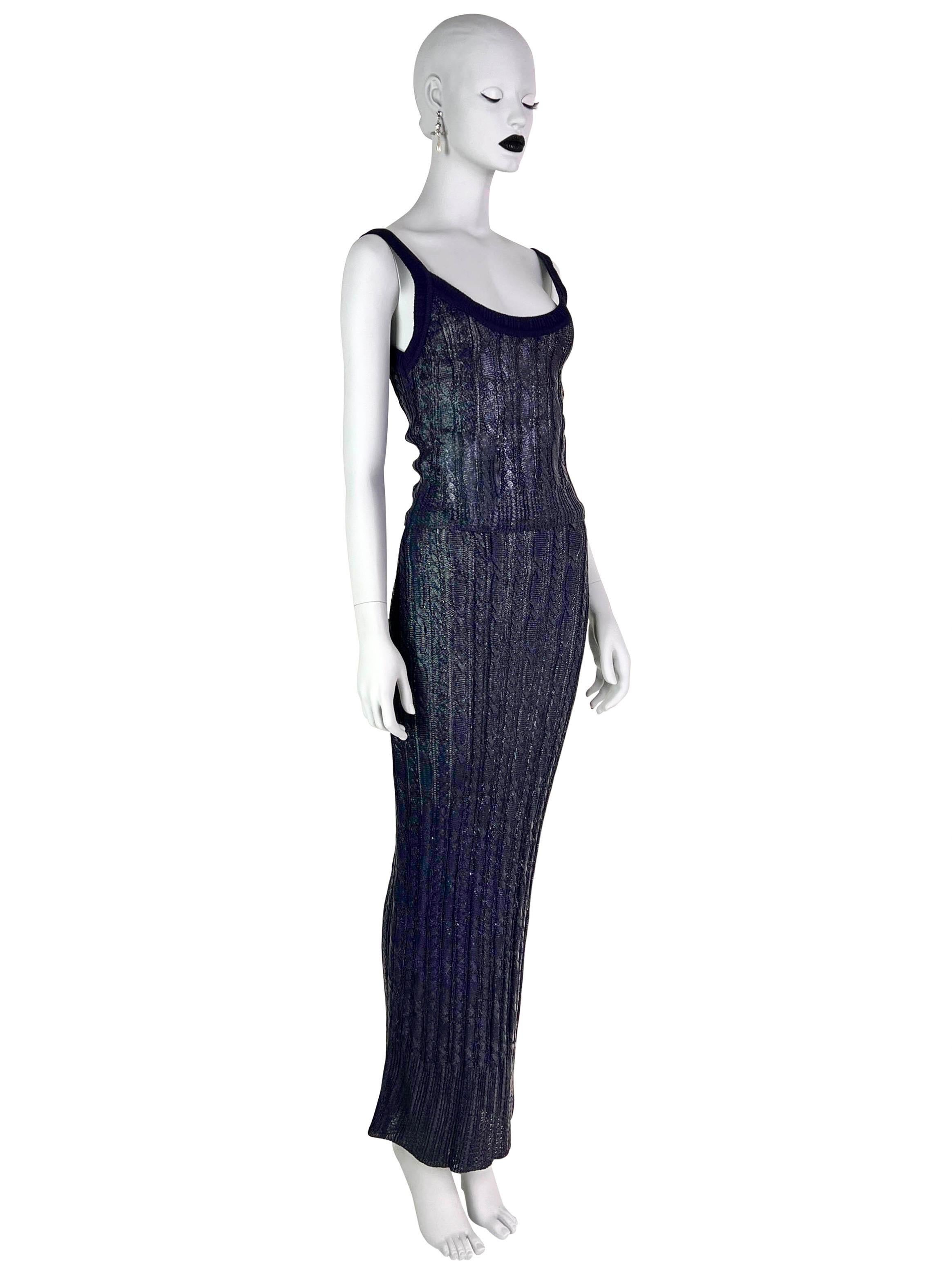 SS 1999 Dior by John Galliano RTW Rubber Knit 3-pieces ensemble In Excellent Condition For Sale In Prague, CZ