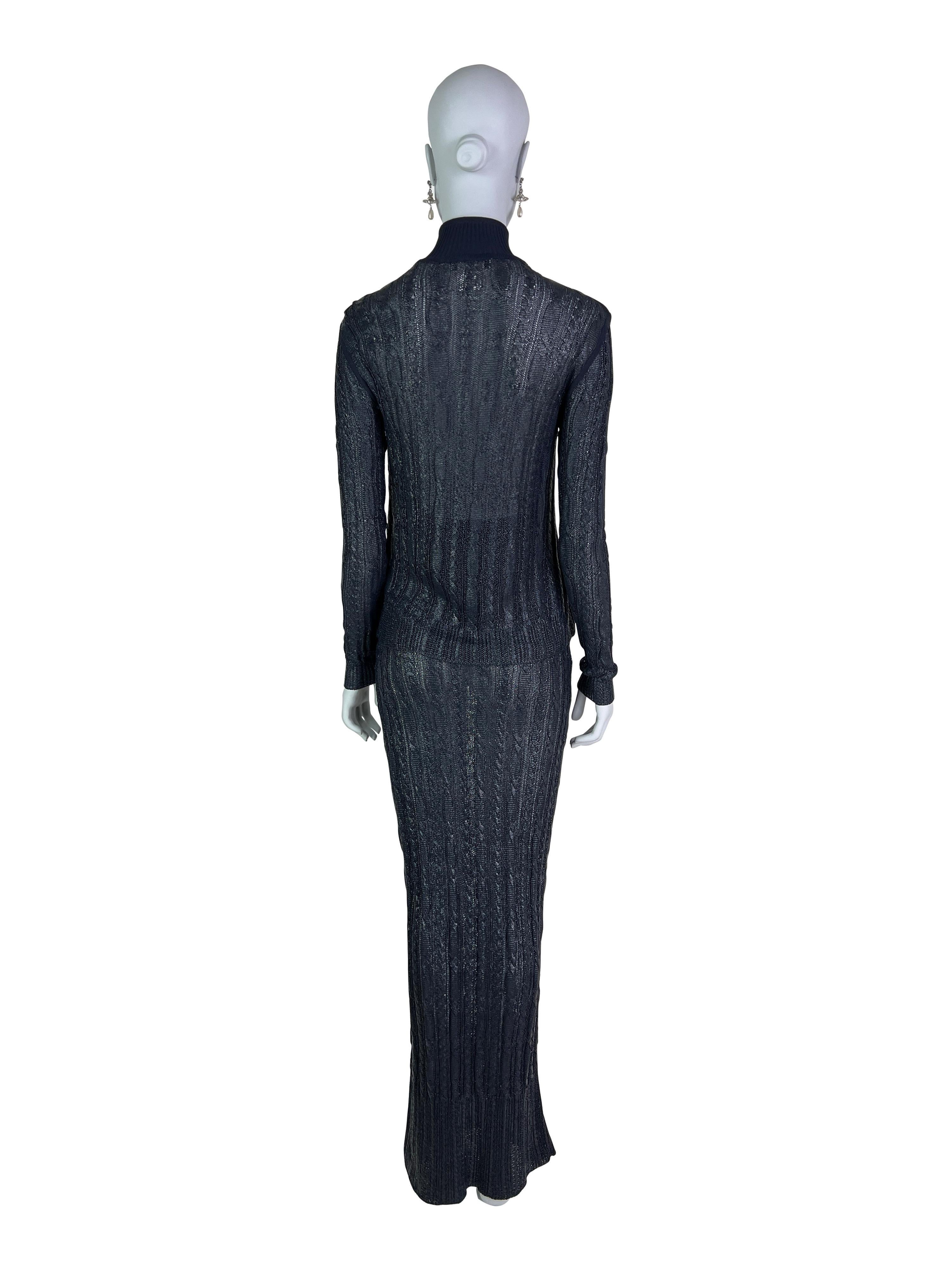 SS 1999 Dior by John Galliano RTW Rubber Knit 3-pieces ensemble For Sale 2