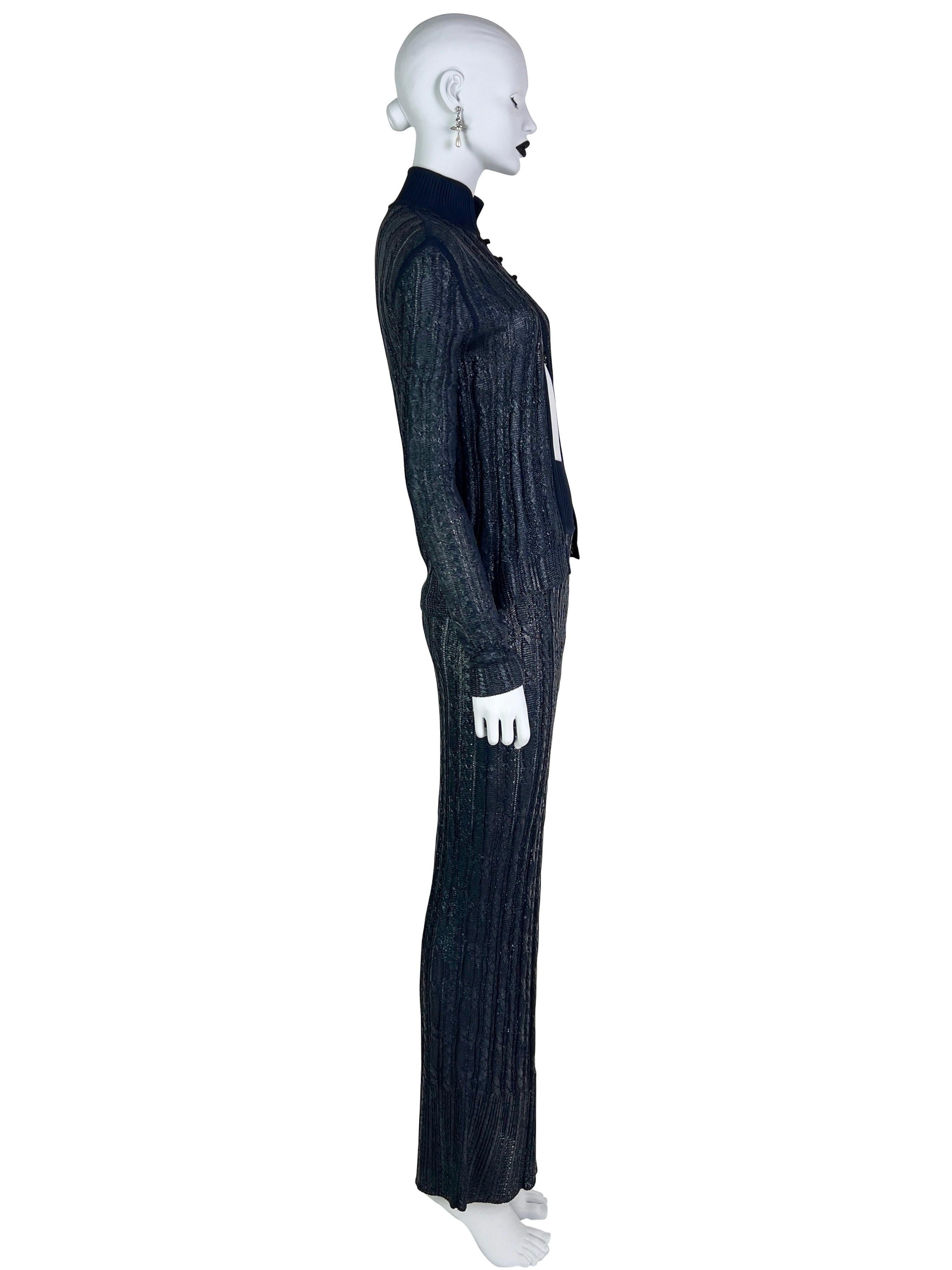 SS 1999 Dior by John Galliano RTW Rubber Knit 3-pieces ensemble For Sale 3