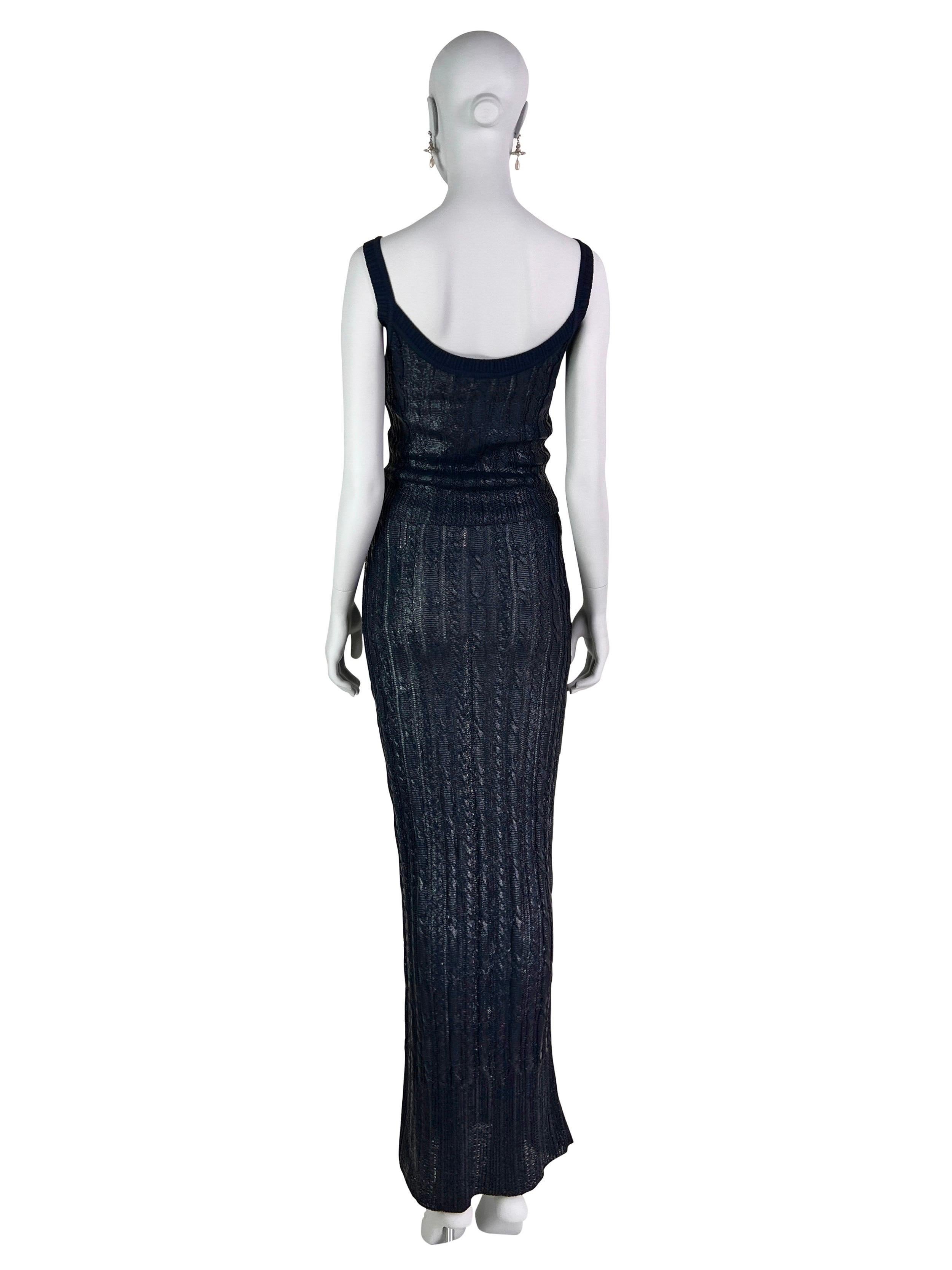 SS 1999 Dior by John Galliano RTW Rubber Knit 3-pieces ensemble For Sale 4