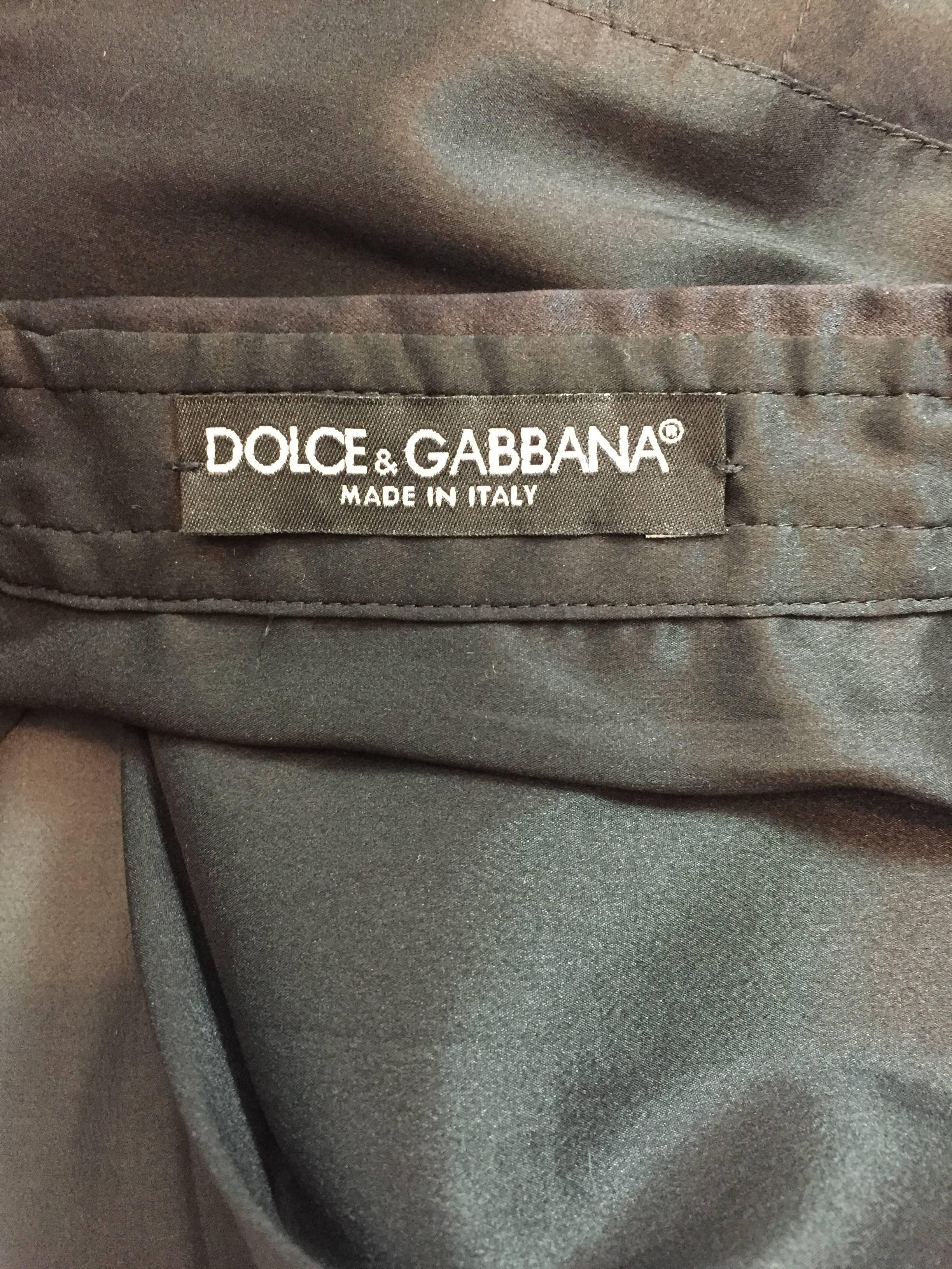 Women's S/S 2000 Dolce & Gabbana Sheer Black Button Down Tunic Dress Blouse