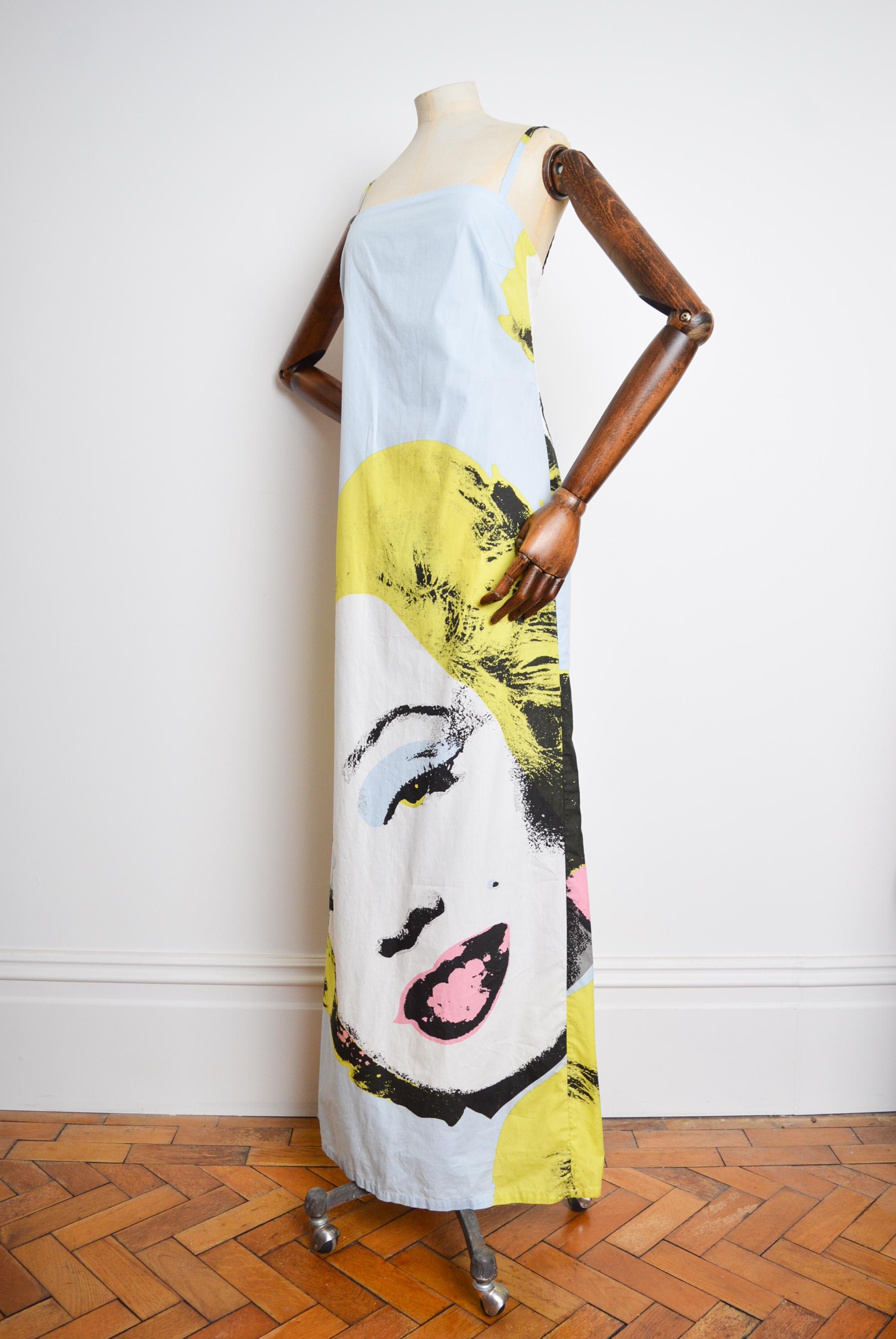 SS 2000 Iceberg Andy Warhol - Marilyn Monroe Pop Art Pastel Maxi Dress 2