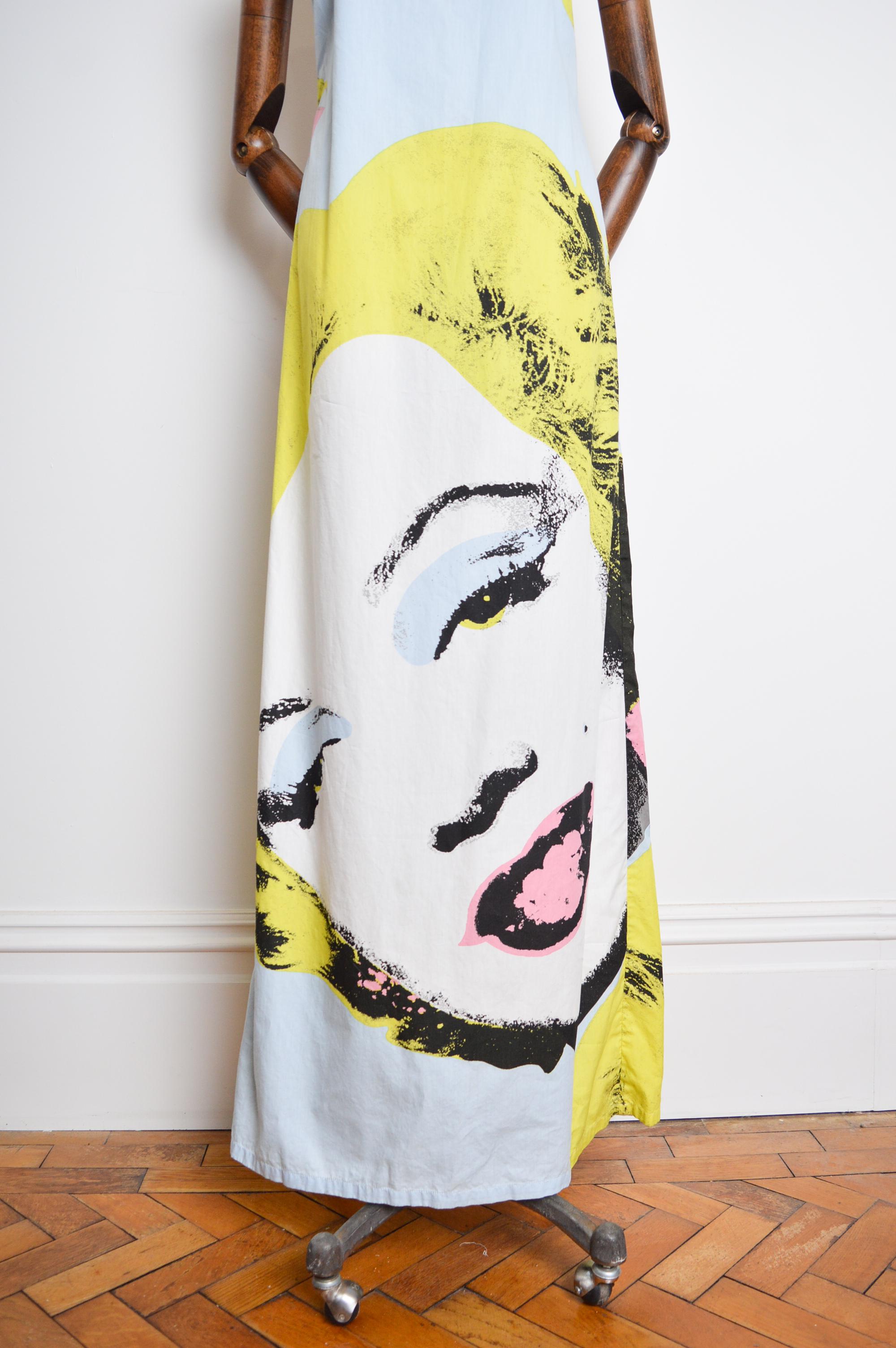 SS 2000 Iceberg Andy Warhol - Marilyn Monroe Pop Art Pastel Maxi Dress 4