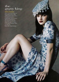 SS 2001 Christian Dior by John Galliano Toile de Jouy Silk Bias-Cut Slip Dress