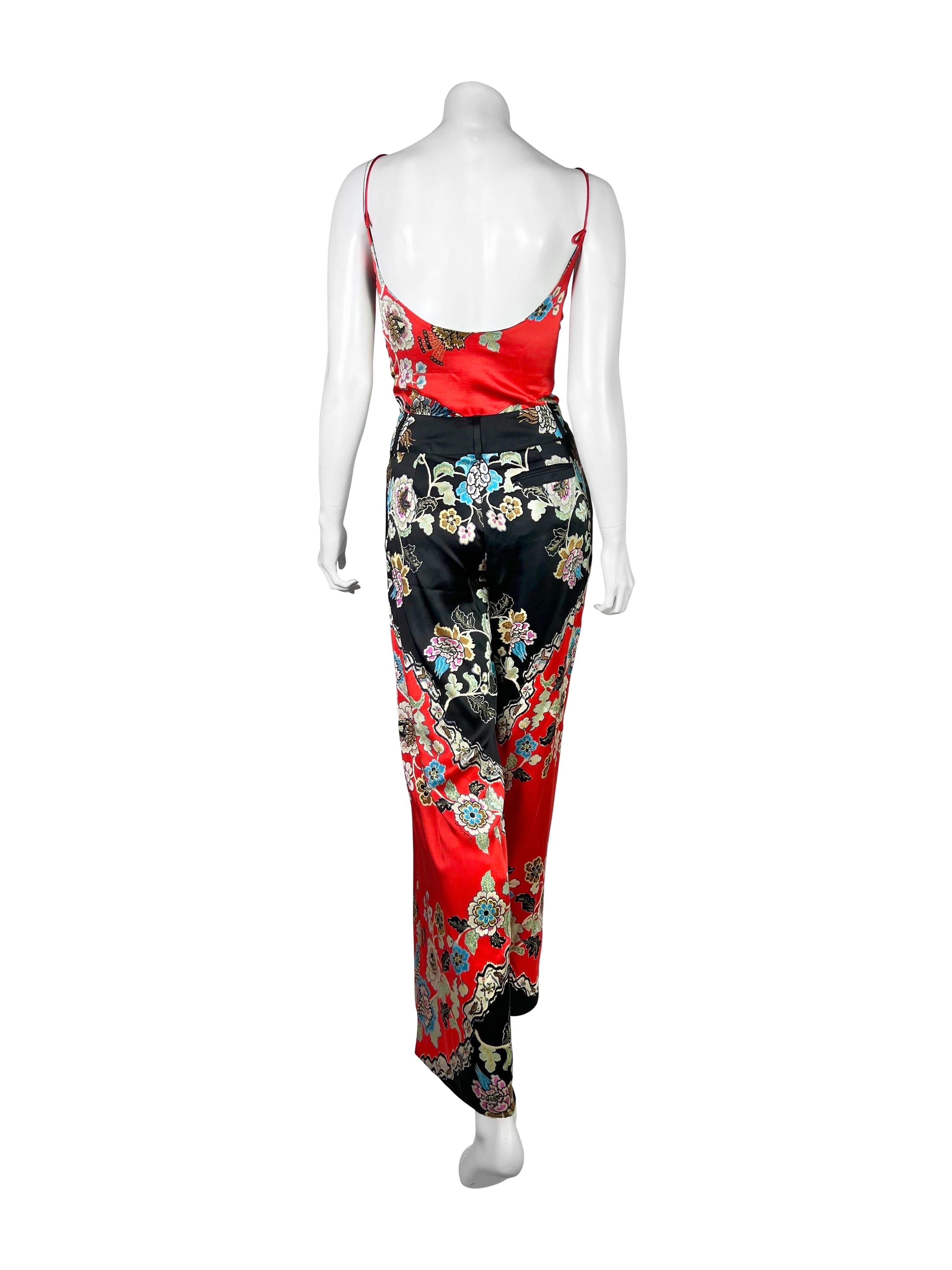 Women's SS 2003 Roberto Cavalli Chinoiserie Silk Set